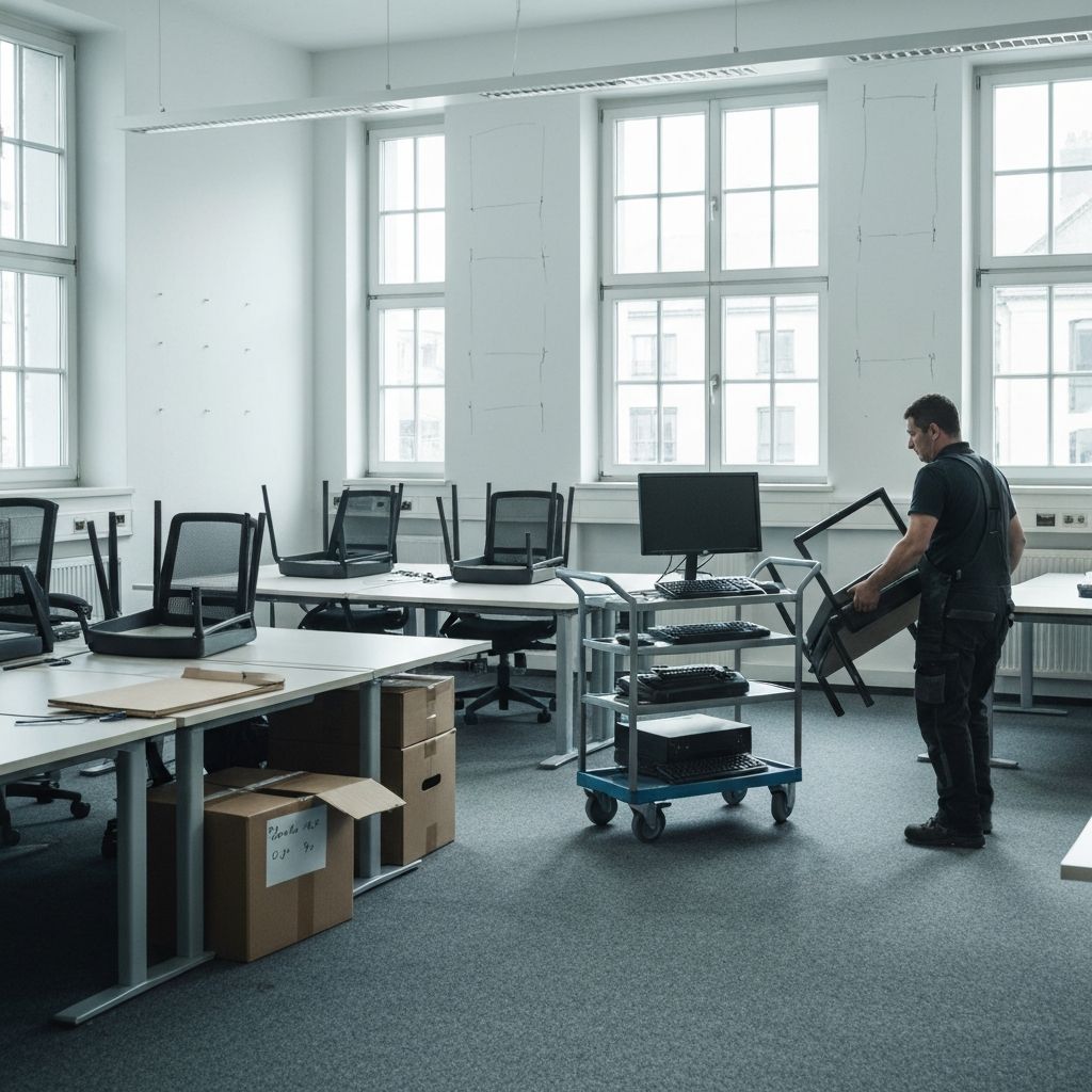 Büroräumung in einem Schweizer Geschäftshaus