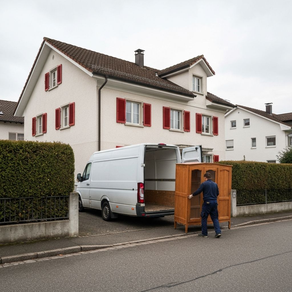 Hausräumung in einem Schweizer Einfamilienhaus