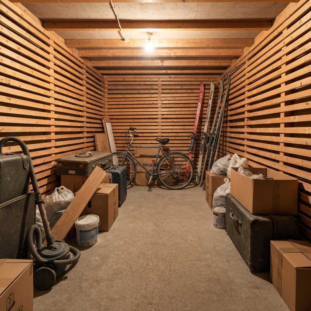 Typisches Schweizer Kellerabteil vor der Räumung